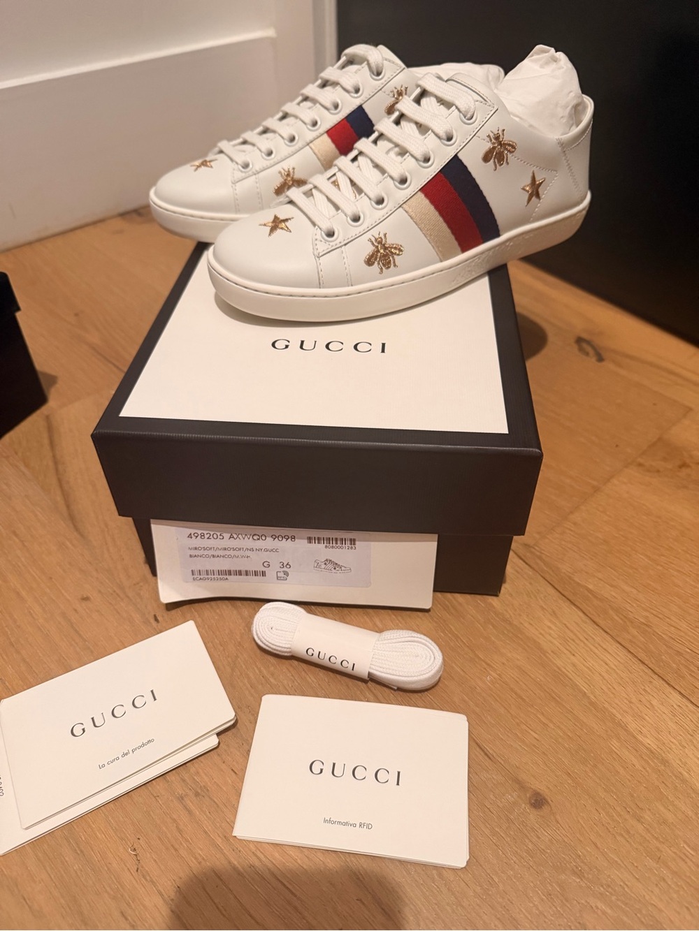 Gucci Ace Bees and Stars women sneakers